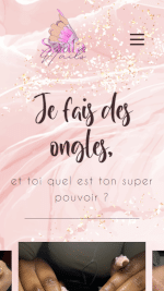 photo du site de saafa nails sur mobile