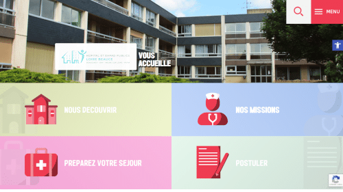 Page d'accueil site internet CH Beaugency