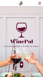 site internet version mobile Winepal